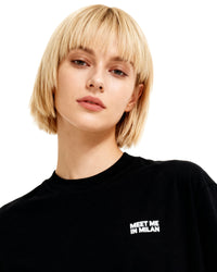 meet me in milan t-shirt - black