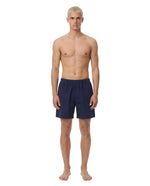 navy flat front shorts