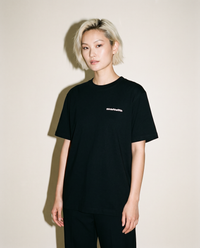 Premium Third of the Fifth Logo T-shirt Black crafted from heavyweight 225 GSM cotton, featuring signature front and back logo graphics, regular fit silhouette, and contemporary luxury streetwear styling.