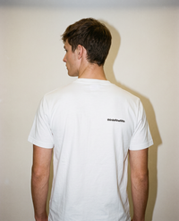 Premium Third of the Fifth Logo T-shirt White crafted from heavyweight 225 GSM cotton, featuring signature front and back logo graphics, regular fit silhouette, and contemporary luxury streetwear styling.