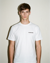 Premium Third of the Fifth Logo T-shirt White crafted from heavyweight 225 GSM cotton, featuring signature front and back logo graphics, regular fit silhouette, and contemporary luxury streetwear styling.